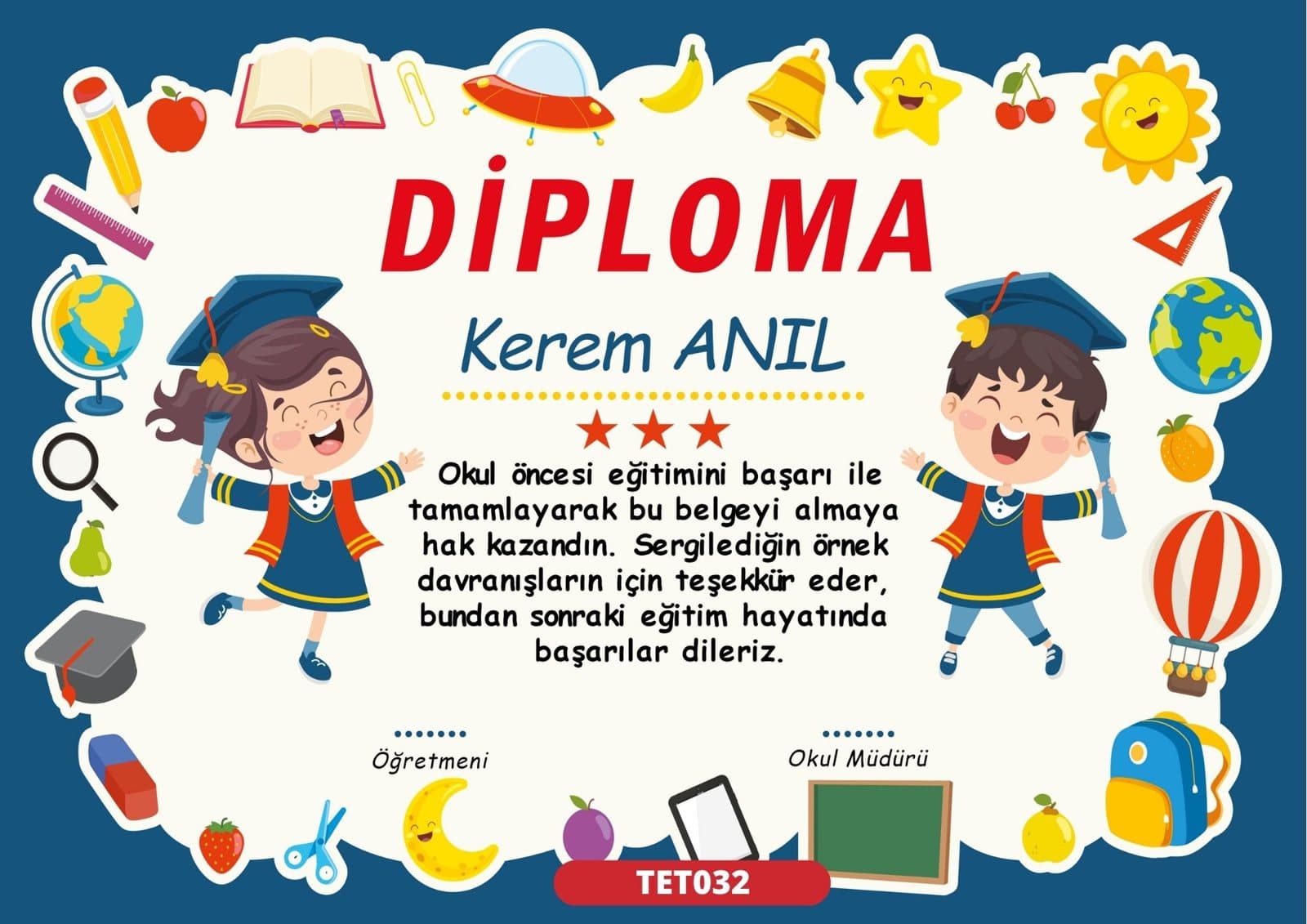 TET032 İlk Adım mezuniyet sertifikası