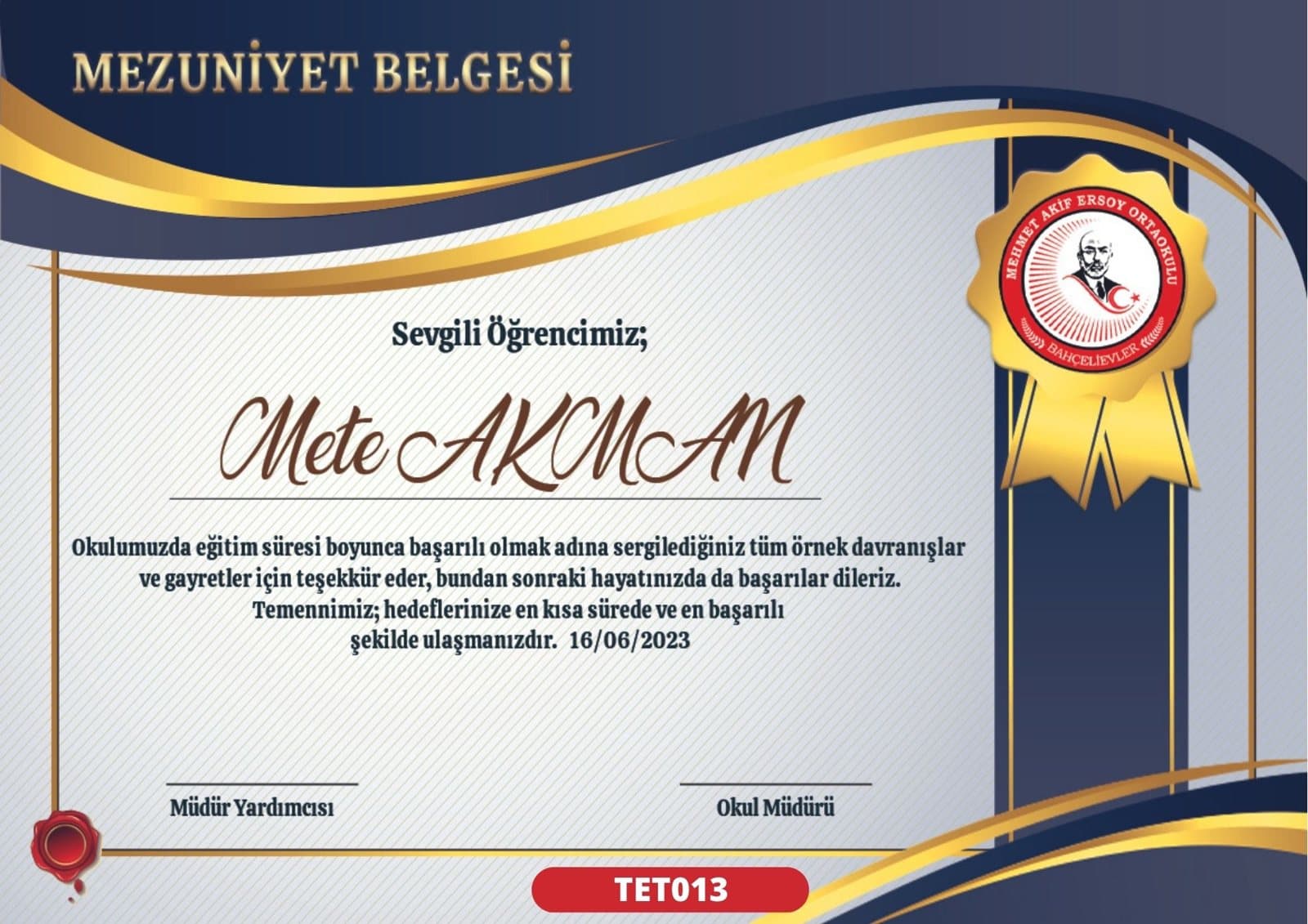 Genel sertifika tasarımı